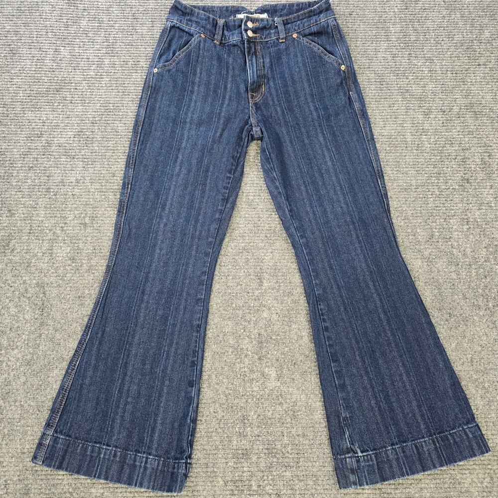 Rock & Roll Denim Jeans Womens 26x30 Blue Trouser High Rise Western Wide Leg